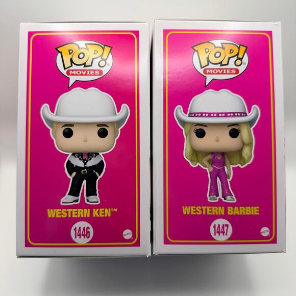 Western Barbie & Ken #1447 & #1446 – Barbie Movie Funko Pops - Picture 2 of 6